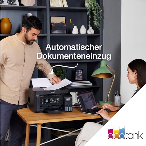 Epson EcoTank ET 4800 A4 Multifunktions Wi Fi Tintentankdrucker, mit einem im Lieferumfang enthaltenen Vorrat an Tinten bis zu 3 Jahren