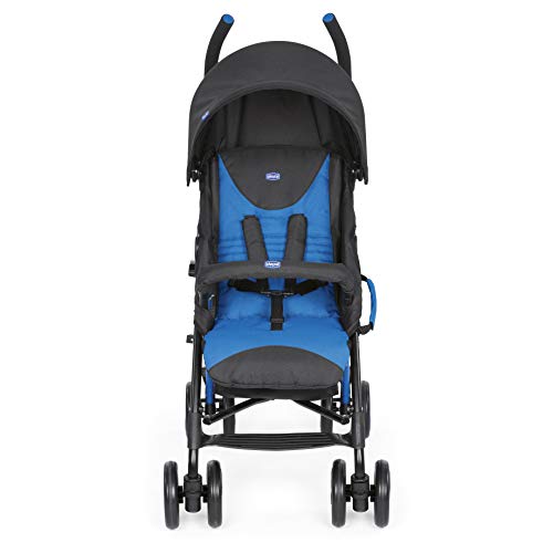 Chicco Echo Leichter Zusammenklappbarer Kinderwagen von 0 Monaten bis 22 kg, Kompakter Kinderbuggy mit Frontbügel, Schlafposition, Regenschirmverschluss, Verstellbarer Sonnenschirm