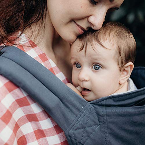 Boba Babytrage Classic Carrier   Babytragetasche im Rucksack Stil – Tragen Sie Ihr Kind auf dem Bauch wie auch auf dem Rücken, für Babies ab 3kg bis zu Kleinkindern bis 20kg (Organic Midnight)