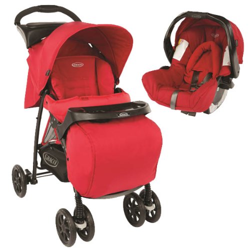 Graco Kinderwagen – Mirage   TS mit Eltern Tablet und Schürze – Tomato