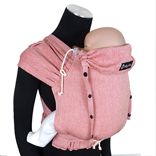 Didymos DidyKlick 4u Babytrage   Halfbuckle Tragehilfe Chili   für Babys und Kleinkinder von 3,5kg bis 20kg   ergonomische Sitzhaltung   Bauchtrage   Hüfttrage   Rückentrage