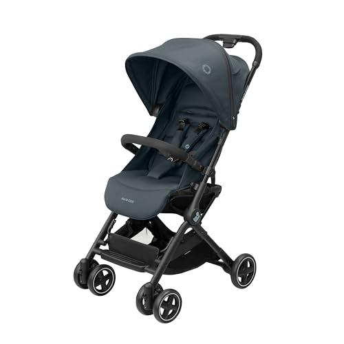 Maxi Cosi Lara2 Baby Kinderwagen, 0–4 Jahre, 0–22 kg, federleichter, kompakter Buggy, 3 Liegepositionen, flache Liegeposition, klein zusammenklappbar, Schultergurt, Essential Graphite