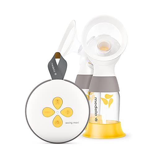 Medela Swing Maxi elektrische Doppelpumpe – Über USB aufladbar – Mehr Milch in kürzerer Zeit – Mit PersonalFit Flex Brusthauben und Medela 2 Phasen Expression Technologie, 1 Stück (1er Pack)