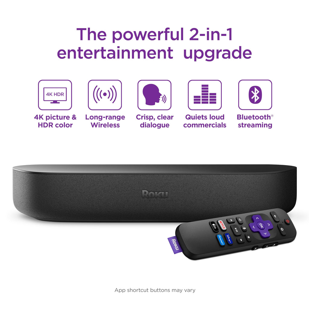 4K HDR Streaming Device & Premium Roku Soundbar