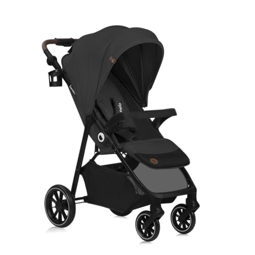 LIONELO EMMA ONE Buggy bis zu 22 kg von 6 m bis 4 Jahre Schwenkbare 360 Räder° Vollfederung Einhändig klappbar Verstellbare Rückenlehne und Fußstütze XXL Verdeck UPF50