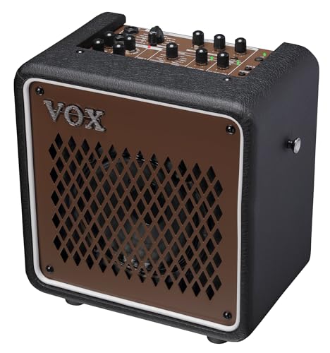VOX   Mini Go 10 Earth Brown, Combo Verstärker für Gitarre und Stimme Serie "Transistor" Effekte, 10 W Leistung, Lautsprecher von 6,5 Zoll bis 16 Ohm, Farbe Earth Brown