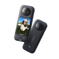 Insta360 X3   Wasserdichte 360° Actionkamera mit 1/2" Sensor, 5,7K 360°, 72MP 360° Fotos, Stabilisierung, 2,29" Touchscreen, Vibrationsfeedback, KI Bearbeitung, Live Streaming, Sprachsteuerung