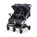 Babify Twin Air Zwillingswagen, leicht und kompakt, zugelassen bis 22 kg, Doppel Kinderwagen Soft Grey