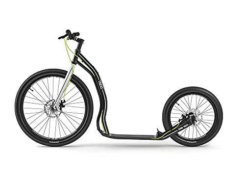 Yedoo Trexx Disc Tretroller   bis 150 kg, mit Luftreifen 26/20   Offroad Scooter für Erwachsene, Dogscooter aus Aluminiumlegierung mit Scheibenbremsen und verstellbarem Lenker, Gewicht 9,1 kg