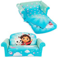 Marshmallow Furniture, Gabby's Dollhouse 3 in 1 Schlafsofa aus Schaumstoff für Kleinkinder mit angenähter Decke