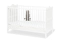 Pinolino Kinderbett Florentina Weiß 120 x 60 cm   Baby Kinderbett Gitterbett mit Lattenrost 3 Stufen Höhenverstellbar   Lackiertes Kiefernholz