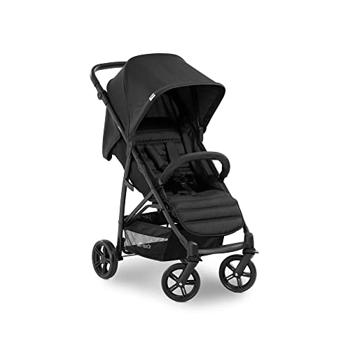hauck Buggy Rapid 4 für Kinder ab Geburt bis ca. 3 Jahren, Kinderbuggy Klein Zusammenklappbar, mit Liegefunktion, Höhenverstellbar, Großer Korb (Black)