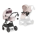 hauck 2 in 1 Kinderwagenset Vision X Set ab Geburt bis 22 kg mit Babywanne, wendbaren Sportsitz mit Beindecke und Liegefunktion, UPF 50 , Gummiräder, Getränkehalter, Zusammenklappbar (Melange Beige)