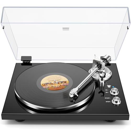 Plattenspieler mit Riemenantrieb und Bluetooth, digitaler USB Ausgang, magnetische Tonabnehmerkartusche, digitales Vinyl zu MP3, AT 3600L, 33 oder 45 U/min, schwarz