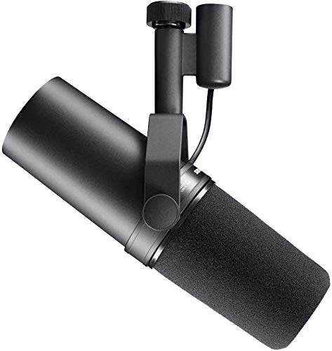 Shure SM7B Dynamisches Gesangsmikrofon für Rundfunk, Podcast und Aufnahmen, XLR Studiomikrofon für Musik und Sprache, breiter Frequenzbereich, Warmer und weicher Klang   Schwarz