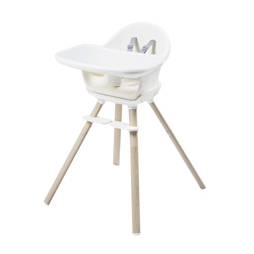 Maxi Cosi Moa 4 in 1 Kinderhochstuhl mitwachsend, 6 Mon–7 Jahre, 0–25kg, verstellbarer Hochstuhl Baby, in eine Sitzerhöhung, einen Hocker und einen kleinen Tisch mit Sitz verwandelbar, Beyond White