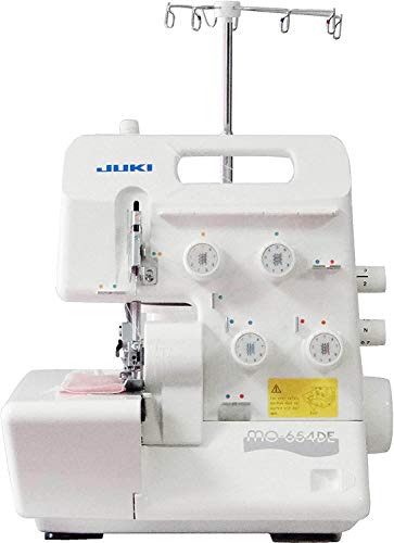 JUKI MO 654DEN Overlockmaschine mit 3/4 Fäden, Metall, Weiß, 34 x 27 x 30 cm