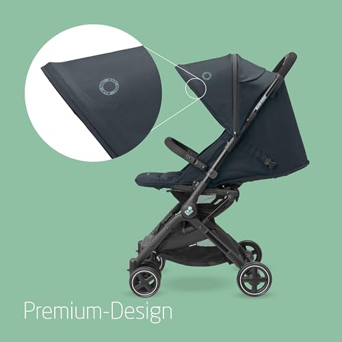 Maxi Cosi Lara2 Baby Kinderwagen, 0–4 Jahre, 0–22 kg, federleichter, kompakter Buggy, 3 Liegepositionen, flache Liegeposition, klein zusammenklappbar, Schultergurt, Essential Graphite