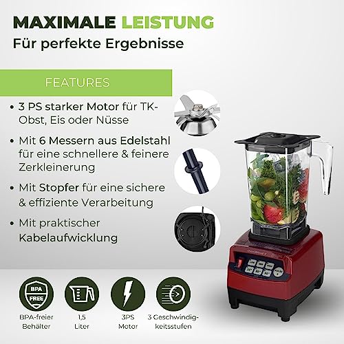 OmniBlend BPA freiem 6 Klingen System Edelstahl Standmixer