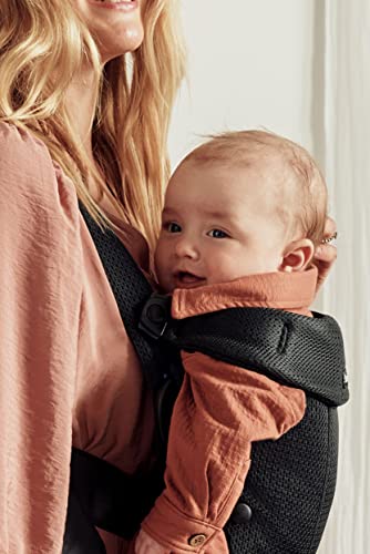 BabyBjörn Babytrage Mini, 3D Netzstoff, Schwarz