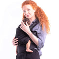 Boba X Babytrage Neugeborene ab Geburt   2 Tragepositionen Mit Blick zum Baby und als Rucksack Kindertrage 3 20kg, Mit Kreuzbaren Trägern, Inklusive Schlafkapuze als Sonnenschutz (Black Beauty)
