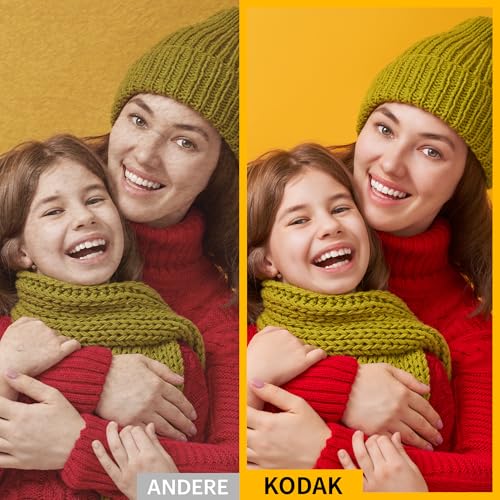 Kodak Mini Shot 3 Retro 4PASS 2 in 1 Sofortbildkamera und Fotodrucker, Tragbar (7,6 x 7,6 cm)   Paket mit 68 Blatt, Weiß