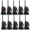 Retevis RT24 Plus Funkgerät Set, Walkie Talkie PMR Lizenzfrei Profi, 16 Kanäle Wiederauflabar USB Ladeschale,Walkie Talkie 10er Set mit Headset für Schule,Transport(10 STK, Schwarz)