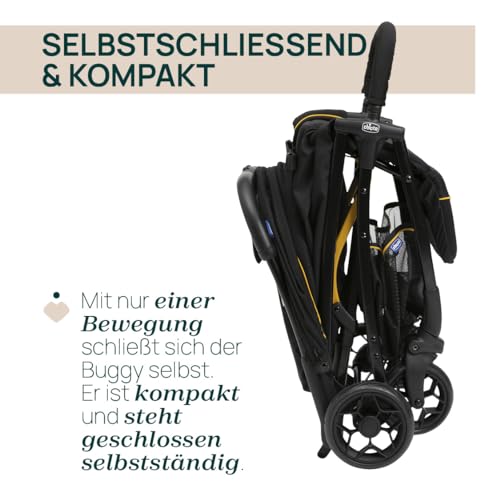 Chicco, Glee, Kinderwagen ab 0 Monate bis 4 Jahre, mit Automatik  und Kompaktverschluss, Ausziehbares Verdeck mit Lichtschutzfaktor 50  und Regenschutz, 3 stufig verstellbare Rückenlehne, Beinauflage