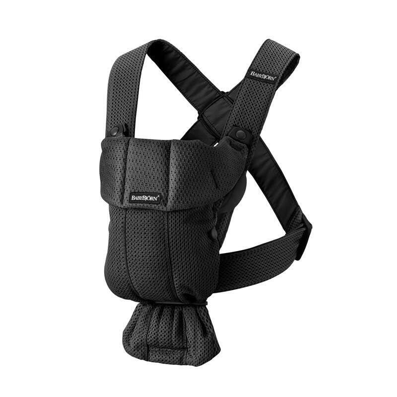 BabyBjörn Babytrage Mini, 3D Netzstoff, Schwarz