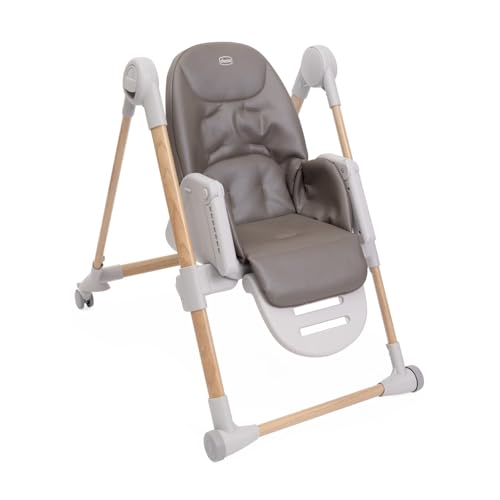 Chicco Polly Armonia, Kinderhochstuhl für Babys von der Geburt bis 40 kg, Hochstuhl mit verstellbarer Höhe und Fußstütze, Kompakt verstaubar, Modernes Design