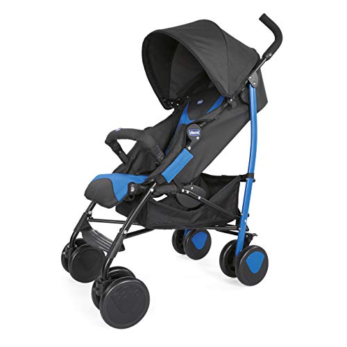 Chicco Echo Leichter Zusammenklappbarer Kinderwagen von 0 Monaten bis 22 kg, Kompakter Kinderbuggy mit Frontbügel, Schlafposition, Regenschirmverschluss, Verstellbarer Sonnenschirm