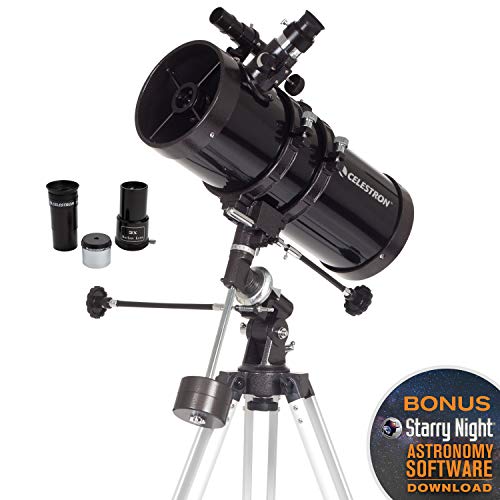 Celestron 21049 PowerSeeker 127EQ Spiegelteleskop, Schwarz