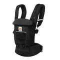 Ergobaby Adapt Babytrage für Neugeborene ab Geburt, 3 Positionen SoftFlex Mesh Ergonomische Babybauchtrage Rückentrage Baby Tragetasche, Onyx Black