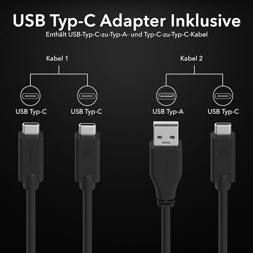 SABRENT Portable SSD 1TB, Festplatte extern NVMe, USB 3.2 Gen 2, 1500 MB/s Lesen, USB C Kabel enthalten, Externe M.2 SSD Aluminiumschale, schwarz (SB 1TB NAV2)