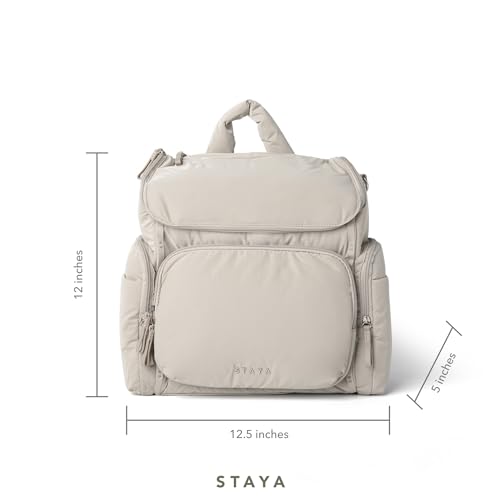 Staya Large Black Baby Diaper Bag Backpack for Boys and Girls