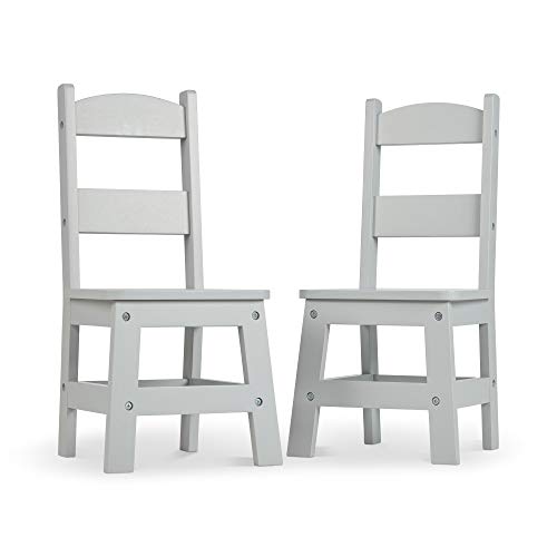 Melissa &amp; Doug Stühle Wooden Chair Pair – Grau