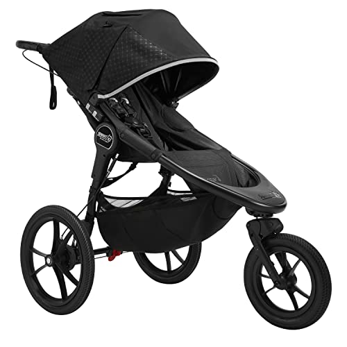Baby Jogger Summit X3 Kinderwagen zum Joggen | zusammenklappbarer 3 Rad Sportkinderwagen mit Handbremse | Midnight Black