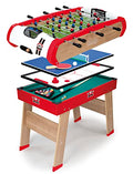 Smoby   Tischkicker Powerplay 4 in 1   Fußball Tischtennis Hockey   Billard   Aus Holz   Mit Zubehör   Ab 8 Jahre