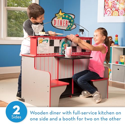Melissa &amp; Doug Star Diner | Pretend Play Toy | Large Playset | 3  | Gift for Boy or Girl