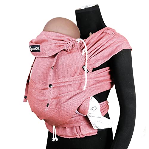 Didymos DidyKlick 4u Babytrage   Halfbuckle Tragehilfe Chili   für Babys und Kleinkinder von 3,5kg bis 20kg   ergonomische Sitzhaltung   Bauchtrage   Hüfttrage   Rückentrage