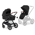 hauck 2in1 Kinderwagen mit Luftreifen Walk N Care Air Set ab Geburt bis 22 kg   3 kg Korb, Wanne mit Memory Knöpfen, Sitz mit Liegefunktion Wendbar Höhenverstellbar, Teleskopgriff, UPF 50  (Black)