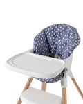 Twistshake Baby Hochstuhl   1 Grauer Hochstuhl aus Buchenholz   1 Weißes Hochstuhlkissen mit 5 Punkt Sicherheitsgurt | Abnehmbares Tablett | Oeko Tex Zertifiziert Kisse | Kinderhochstuhl | 0 to 4 yrs