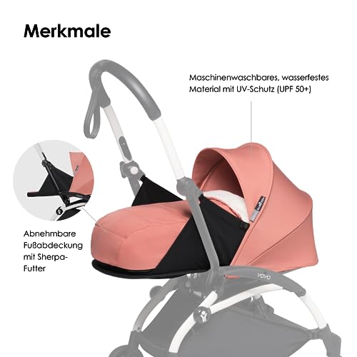 BABYZEN YOYO 0  Neugeborenen Set, Ginger   Inklusive Matratze, Verdeck, Kopfstütze und Fußabdeckung   YOYO2 Kinderwagengestell erforderlich (separat erhältlich)
