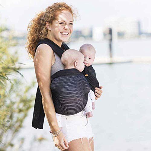 MiniMonkey   Baby Twin Carrier Black
