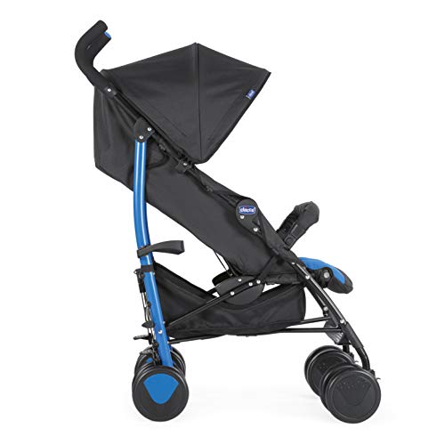 Chicco Echo Leichter Zusammenklappbarer Kinderwagen von 0 Monaten bis 22 kg, Kompakter Kinderbuggy mit Frontbügel, Schlafposition, Regenschirmverschluss, Verstellbarer Sonnenschirm