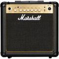 Marshall MG15GR Gitarren Combo Verstärker mit Reverb, Übungsverstärker geeignet für E Gitarre – Schwarz und Gold