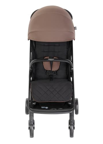 Graco Myavo™ Reisebuggy, ab Geburt bis ca. 4 Jahre (bis 22 kg), leicht, schnell zusammenklappbar, zusammengeklappt freistehend, großer Staukorb, inkl. Regenverdeck, braun, Fossil