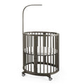 Stokke Sleepi Mini, Hazy Grey   4 in 1 Ovales Babybett für 0 6 Monate   Höhenverstellbar, stylish &amp; kompakt   Zusätzlich erhältlicher Umbausatz zur erweiterten Verwendung für Kinder bis zu 10 Jahren