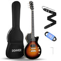 Donner E Gitarre Set E Gitarren LP Stil 39 Zoll Voller Größe mit Tasche, Gurt, Kabel (Sunburst)