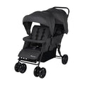 Bebeconfort Teamy Zwillings Kinderwagen, Kompatker Geschwister Kinderwagen, nutzbar ab der Geburst bis ca. 4 Jahre, 0 22 kg, Mineral Graphite